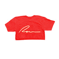 PUFF CROP TOP-RED