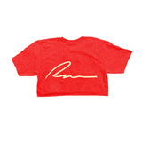 PUFF CROP TOP-RED