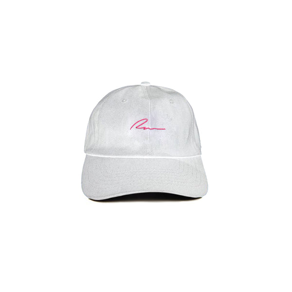 CAP-WHITE/HOT PINK